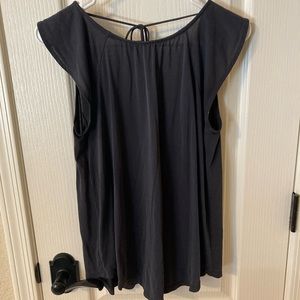 Gray maternity tie-back top | Loft | Size Small